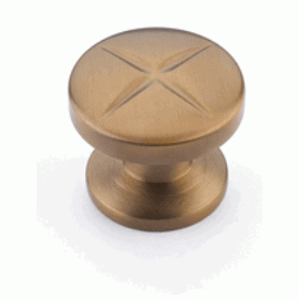 1 3/8 Inch Northport Round Knob (Brushed Bronze Finish) SCHAUB