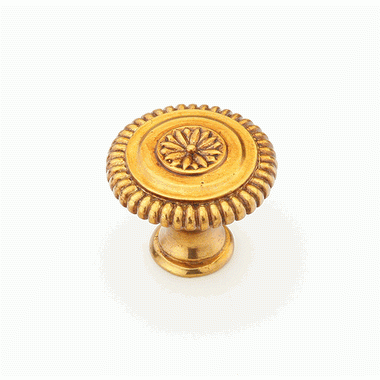 1 5/16 Inch Symphony Elegance Sonata Round Cabinet Knob (Paris Brass Finish) SCHAUB
