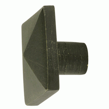 Emtek 1 5/8 Inch Sandcast Bronze Square Knob Oil Rubbed Bronze Finish EMTEK