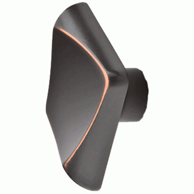 Emtek 1 5/8 Inch Solid Brass Bezier Knob Oil Rubbed Bronze Finish EMTEK