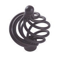 1 5/8" Large Scroll Black Finish Metal Cabinet Knob COPPER MOUNTAIN HARDWARE