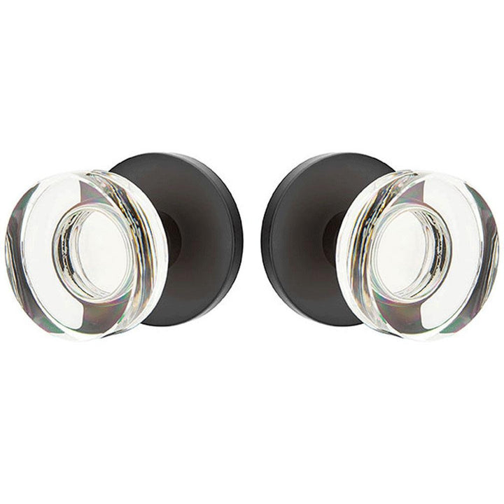 Emtek 520MDC Modern Disc Crystal Door Knob Set with Disk Rosette EMTEK