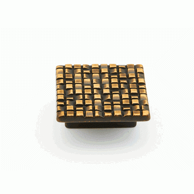 1 7/8 Inch Mosaic Square Knob (French Antique Bronze Finish) SCHAUB