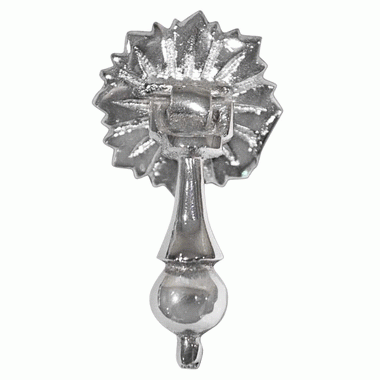 1 7/8 Inch Solid Brass Flower Drop Pull (Polished Chrome Finish) COPPER MOUNTAIN HARDWARE