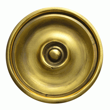 2 1/2 Inch Solid Brass Disc Knob (Antique Brass Finish) COPPER MOUNTAIN HARDWARE