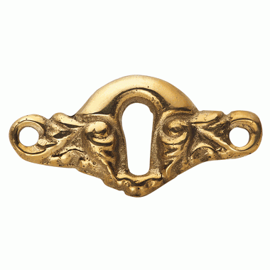 1 7/8 Solid Brass Victorian Escutcheon (Polished Brass Finish) COPPER MOUNTAIN HARDWARE