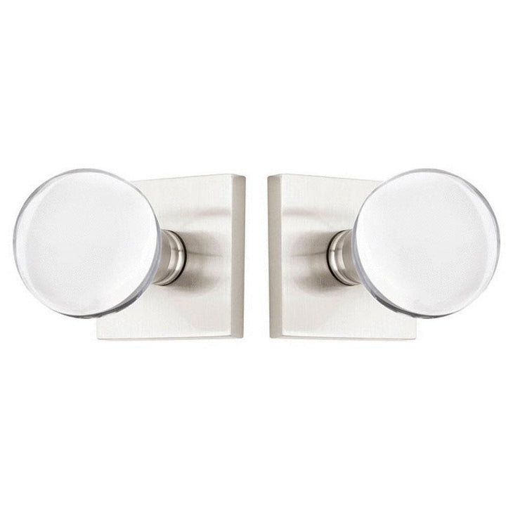 Emtek 510BL Bristol Crystal Door Knobset with Brass Rosette Satin Nickel Knobset  (Several Finishes Available) EMTEK