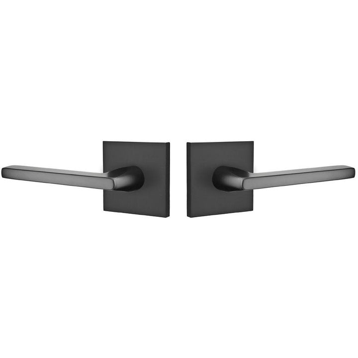 Emtek 510HLO Helios Brass Modern Door Lever Set from the Contemporary Co Flat Black Leverset EMTEK