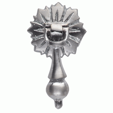 1 7/8 Inch Solid Brass Flower Drop Pull (Brushed Nickel Finish) COPPER MOUNTAIN HARDWARE