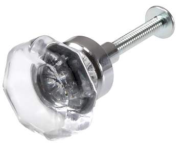COPPER MOUNTAIN HARDWARE Crystal Clear Octagon Old Town Cabinet & Furniture Knob