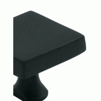 1 Inch Deltana Solid Brass Square Knob (Matte Black Finish) DELTANA