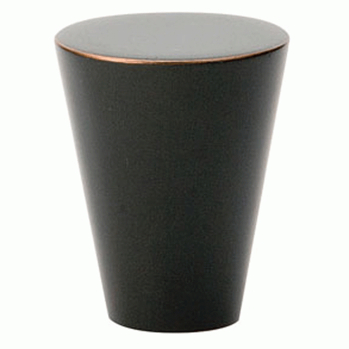 1 Inch Solid Brass Cone Knob (Oil Rubbed Bronze Finish) EMTEK