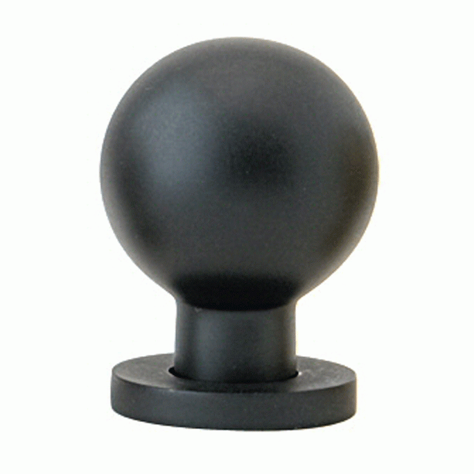 1 Inch Solid Brass Globe Knob (Flat Black Finish) EMTEK