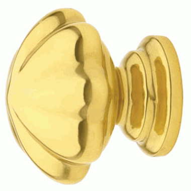 1 Inch Solid Brass Melon Cabinet Knob (Polished Brass Finish) EMTEK