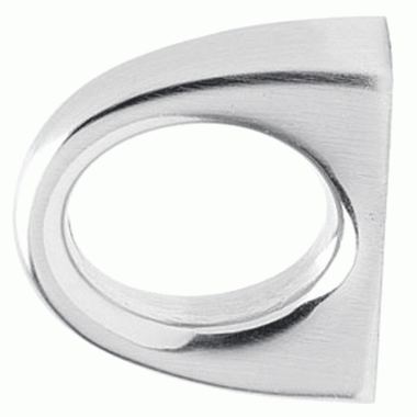 Emtek 1 Inch Solid Brass Ring Knob (Brushed Nickel Finish) EMTEK