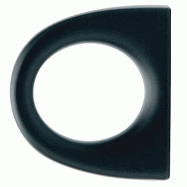 Emtek 1 Inch Solid Brass Ring Knob (Flat Black Finish) EMTEK