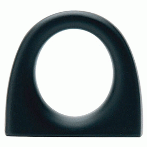 Emtek 1 Inch Solid Brass Ring Knob (Flat Black Finish) EMTEK