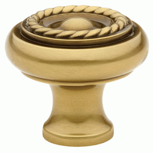 1 Inch Solid Brass Rope Cabinet Knob (Antique Brass Finish) EMTEK