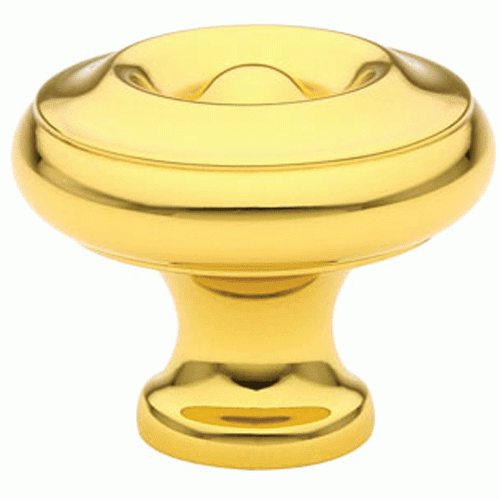 1 Inch Solid Brass Waverly Cabinet Knob (Polished Brass Finish) EMTEK