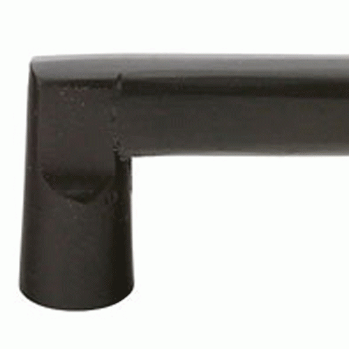 10 1/2 Inch (10 Inch c-c) Sandcast Bronze Rail Pull Matte Black Finish EMTEK