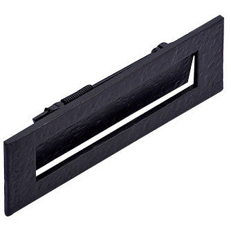Rustic Iron Mail Slot (Flat Black Finish)