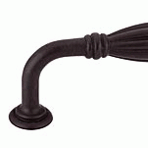 10 5/8 Inch (10 Inch c-c) Tuscany Bronze Fluted Fixed Pull (Matte Black Finish) EMTEK