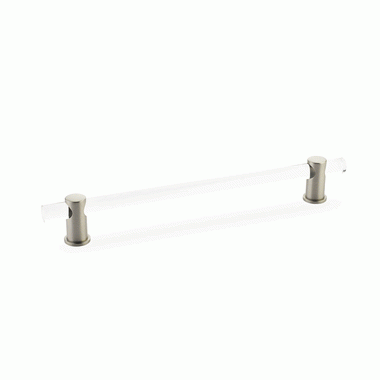 10 Inch (8 Inch c-c) Lumiere Acrylic Pull (Satin Nickel Finish) SCHAUB