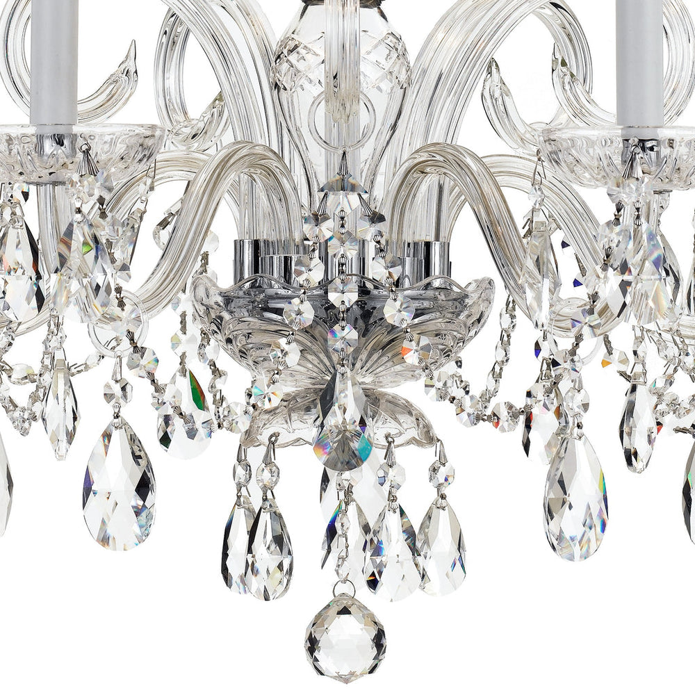 Traditional Crystal 5 Light Spectra Crystal Polished Chrome Chandelier Crystorama