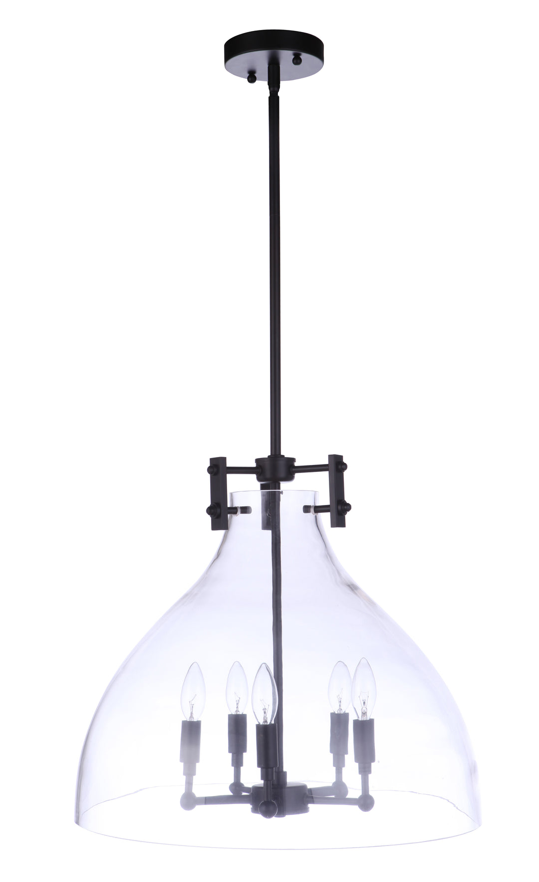 Chardonnay 5 Light Pendant in Flat Black CRAFTMADE