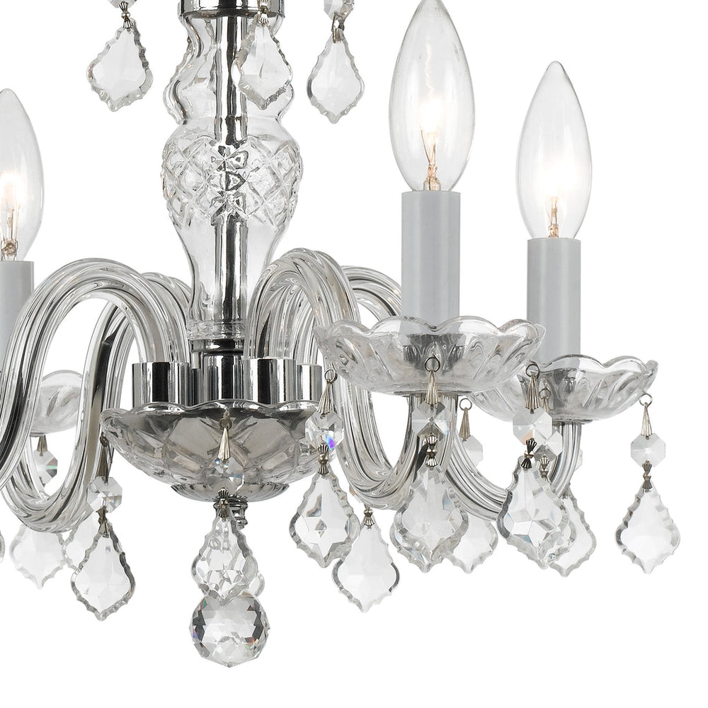 Traditional Crystal 4 Light Spectra Crystal Polished Chrome Mini Chandelier Crystorama