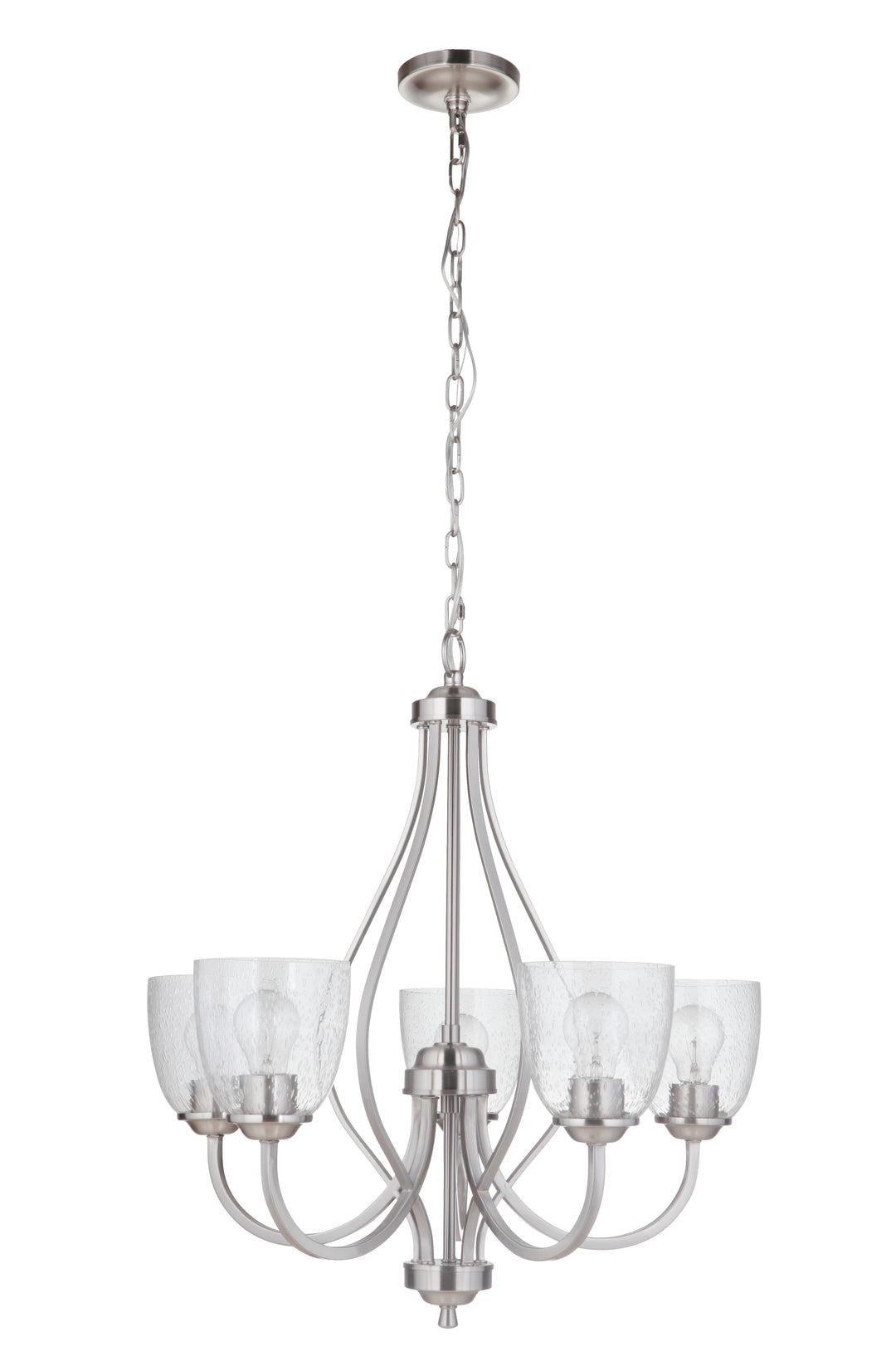 Serene 5 Light Chandelier in Brushed Polished Nickel CRAFTMADE