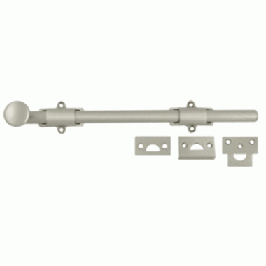 12 Inch Deltana Heavy Duty Surface Bolt (Brushed Nickel Finish) DELTANA