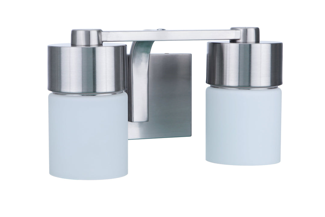 ##Antique Hardware## District 2 Light Vanity in Brushed Polished Nickel