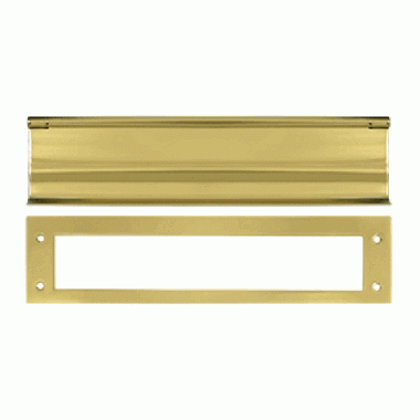 13 Inch Brass Mail & Letter Flap Slot (Polished Brass Finish) DELTANA