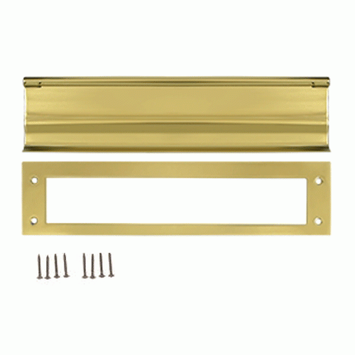 13 Inch Brass Mail & Letter Flap Slot (Polished Brass Finish) DELTANA