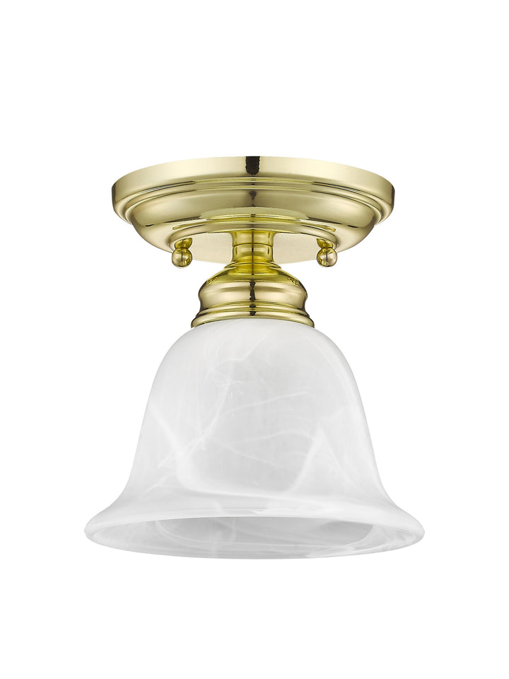 1 Light Polished Brass Ceiling Mount Livex