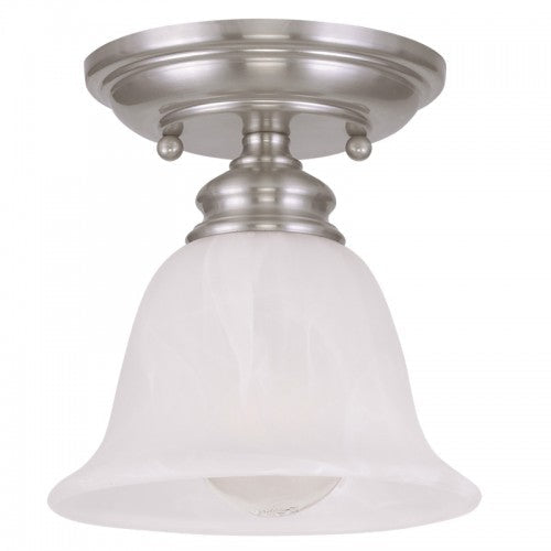 1 Light Brushed Nickel Ceiling Mount Livex