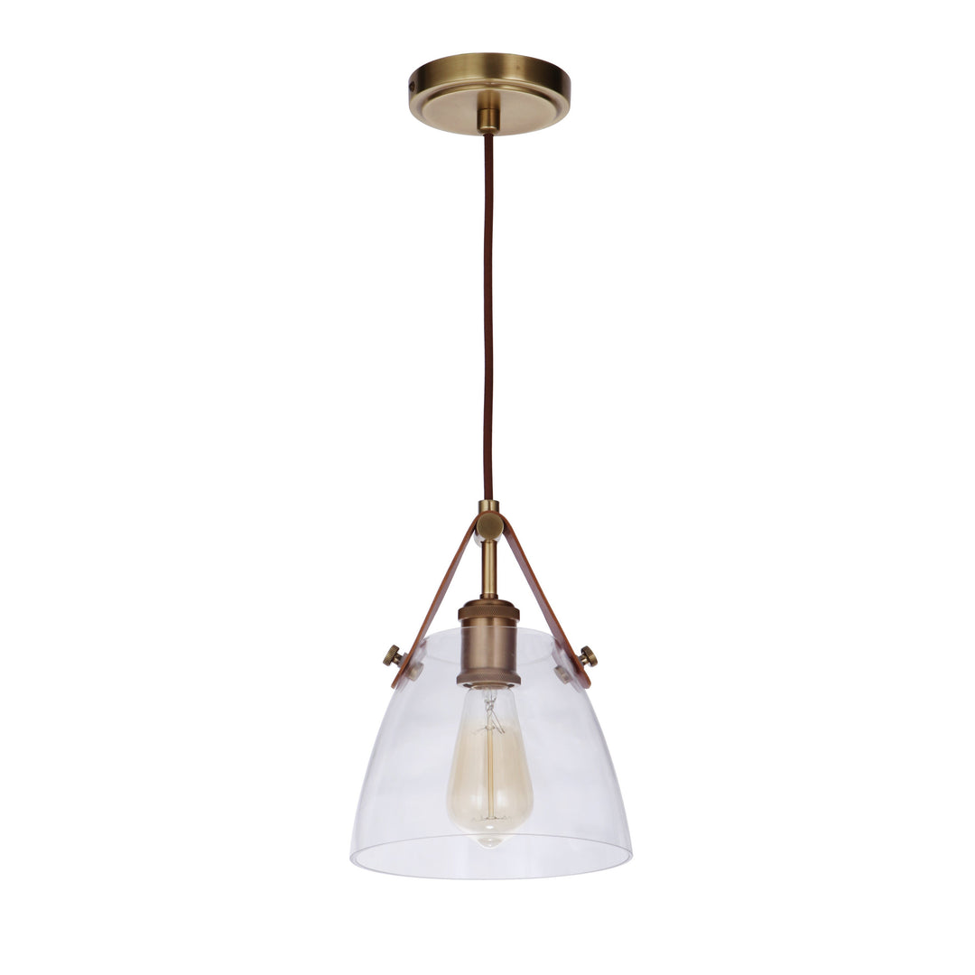 Hagen 1 Light Pendant in Vintage Brass CRAFTMADE