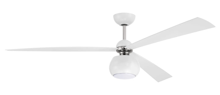 60" Otto in White/Polished Nickel w/ White Blades CRAFTMADE