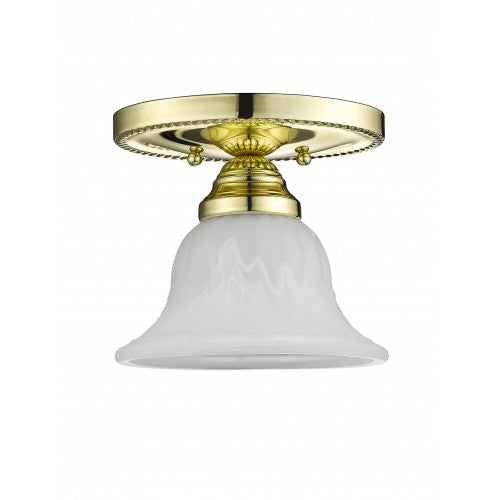 1 Light Polished Brass Ceiling Mount Livex