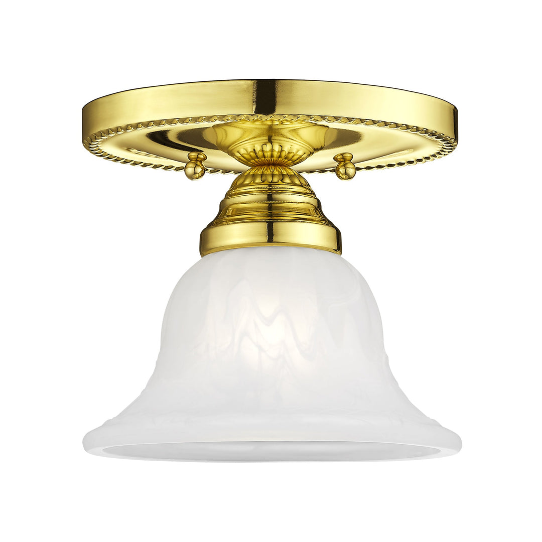 1 Light Polished Brass Ceiling Mount Livex