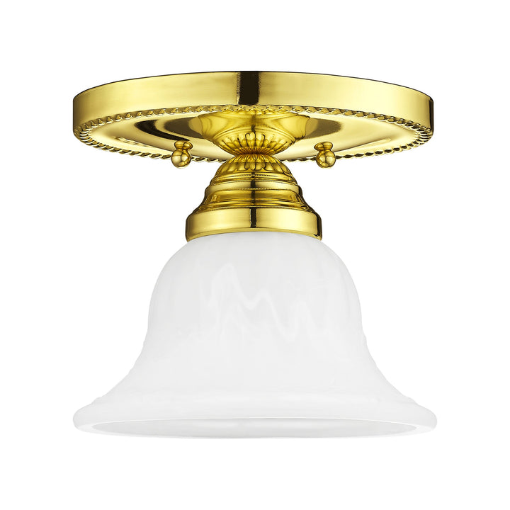 1 Light Polished Brass Ceiling Mount Livex