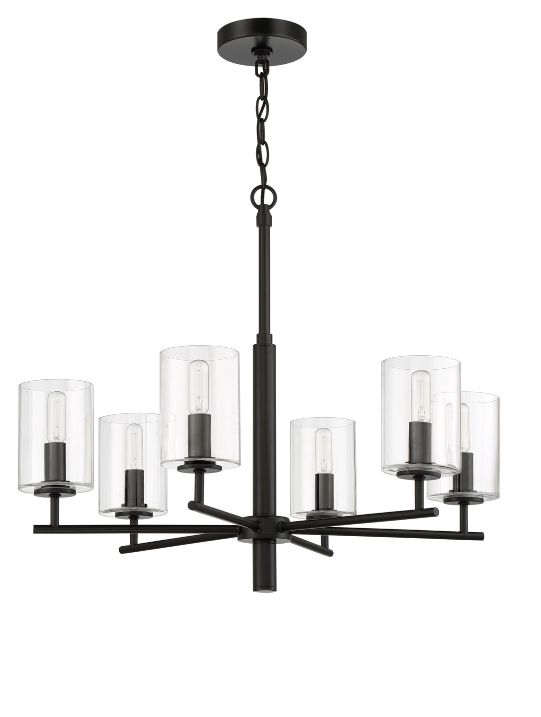 Hailie 6 Light Chandelier in Flat Black CRAFTMADE