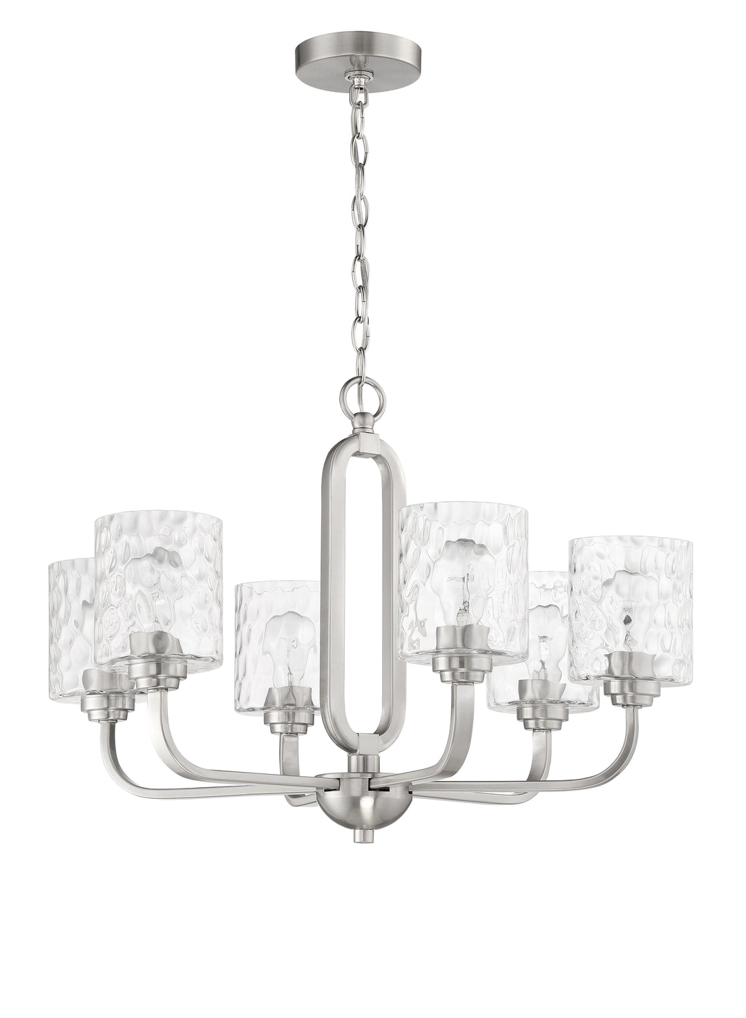 Collins 6 Light Chandelier in Brushed Polished Nickel CRAFTMADE