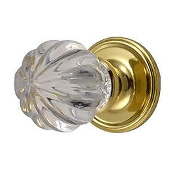 Crystal Provincial Style Door Knob with Victorian Rosette COPPER MOUNTAIN HARDWARE