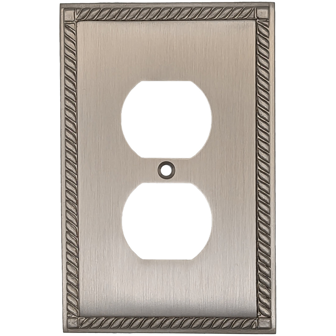 English Georgian Roped Wall Plate (Satin Nickel) COPPER MOUNTAIN HARDWARE