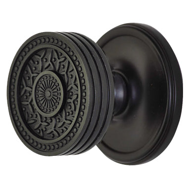 Traditional Rosette Door Set with Rice Pattern Door Knobs (Several Finishes Available) COPPER MOUNTAIN HARDWARE