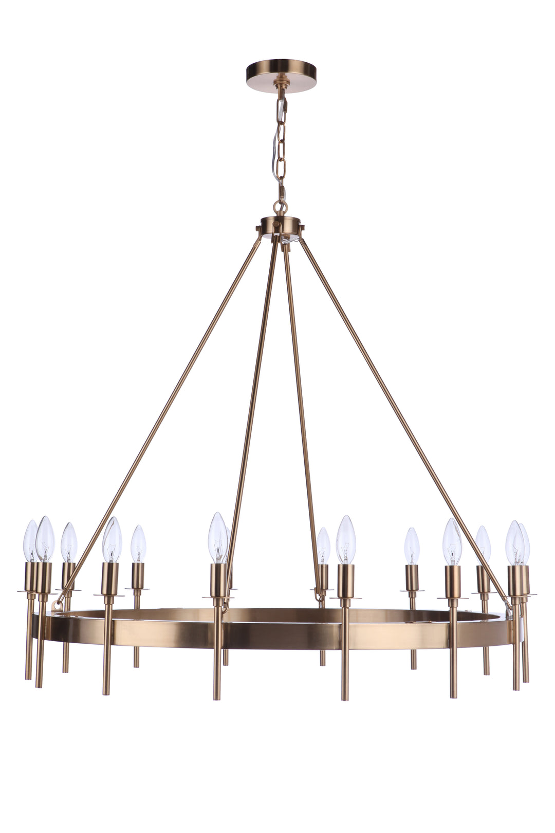 Larrson 14 Light Chandelier in Satin Brass CRAFTMADE