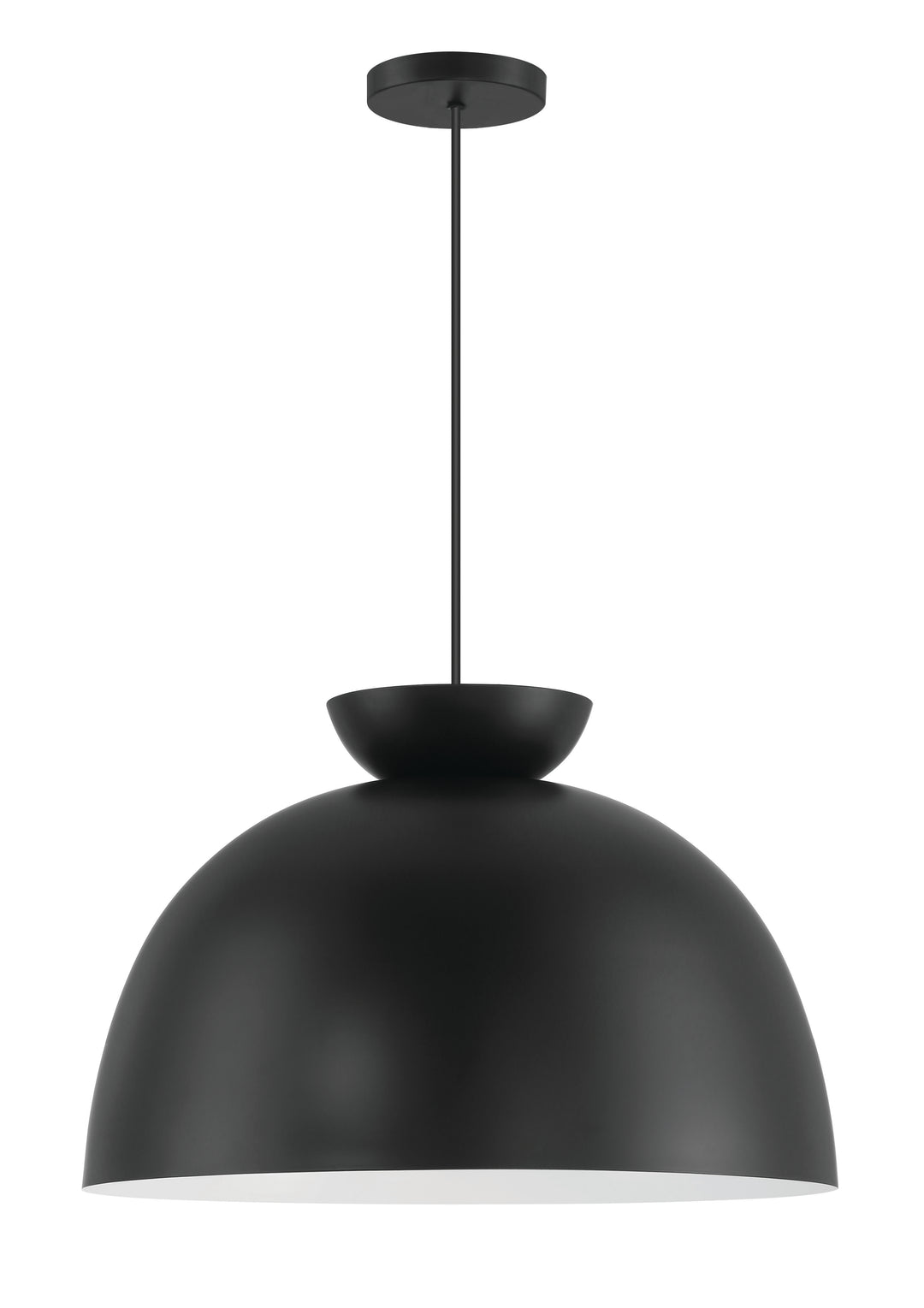 Ventura Dome 1 Light Pendant in Flat Black CRAFTMADE