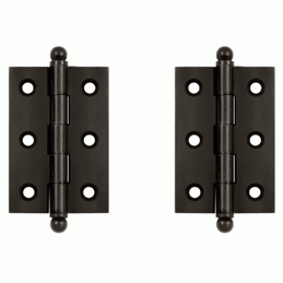 2 1/2 Inch x 1 11/16 Inch Solid Brass Cabinet Hinges (Oil Rubbed Bronze Finish) DELTANA